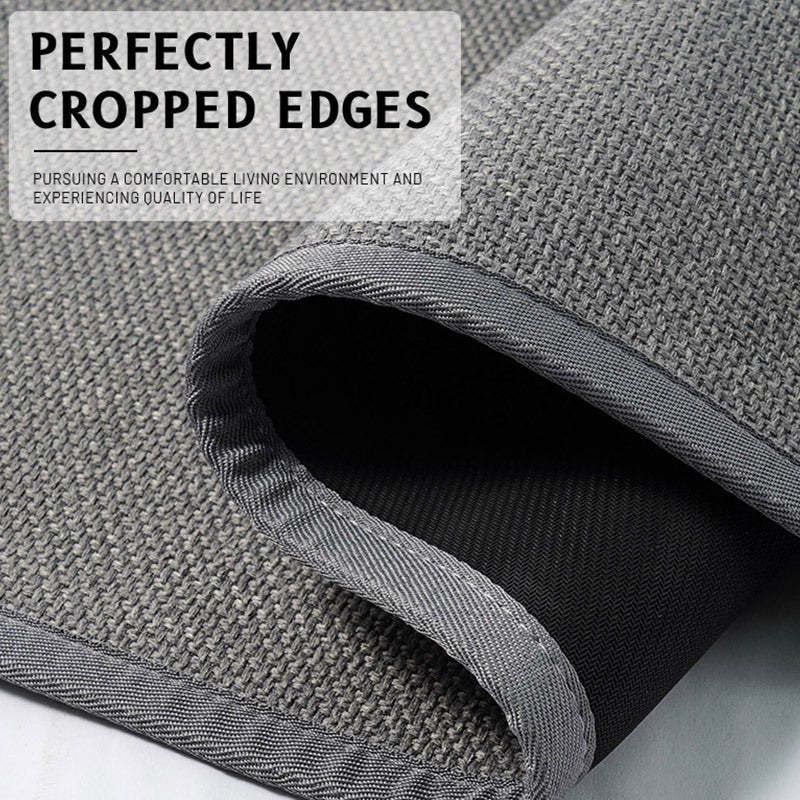 Tapis de cuisine tissé, Absorbant l'eau et l'huile, Antidérapant, Anti-chute, Anti-salissure, Lavable en machine, 45x75cm, Gris foncé - 2