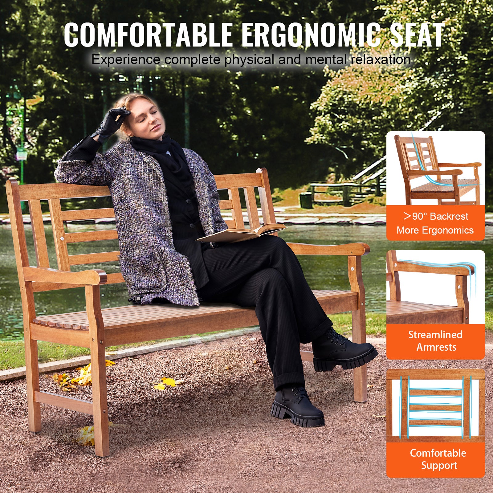 Banc jardin bois SucceBuy 48