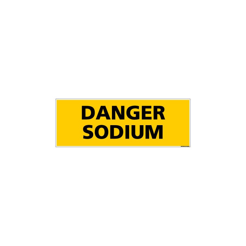 Panneau de Signalisation danger DANGER SODIUM (C0131) 980 x 350 mm ...