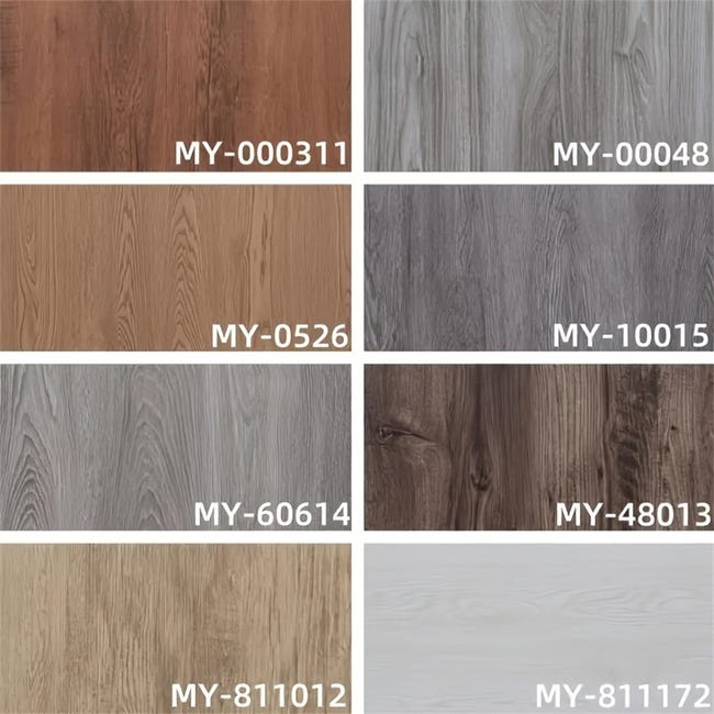 24 dalles de sol en vinyle autocollant, motif grain de bois, 30*30cm-MY-811012 - 6