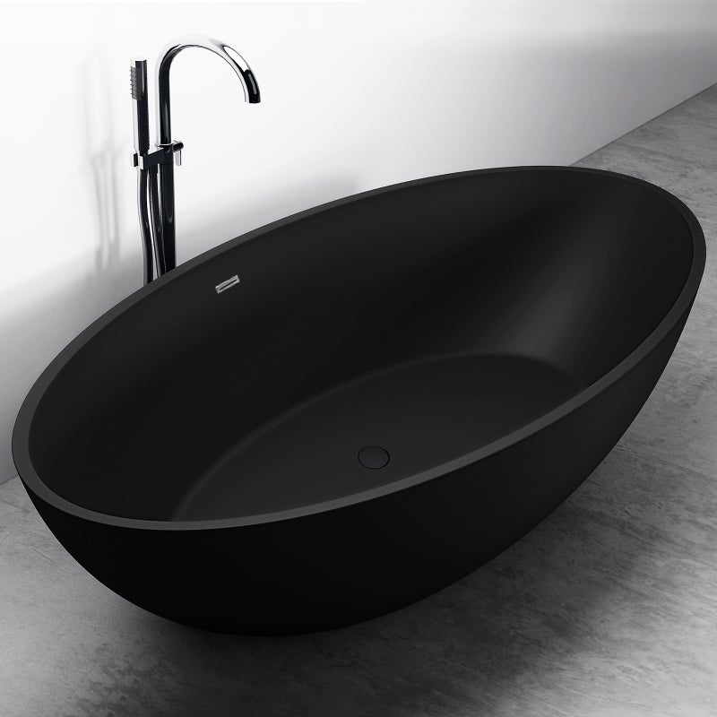 Bernstein Wanna wolnostojąca RELAX odlew mineralny 176x103 czarny mat