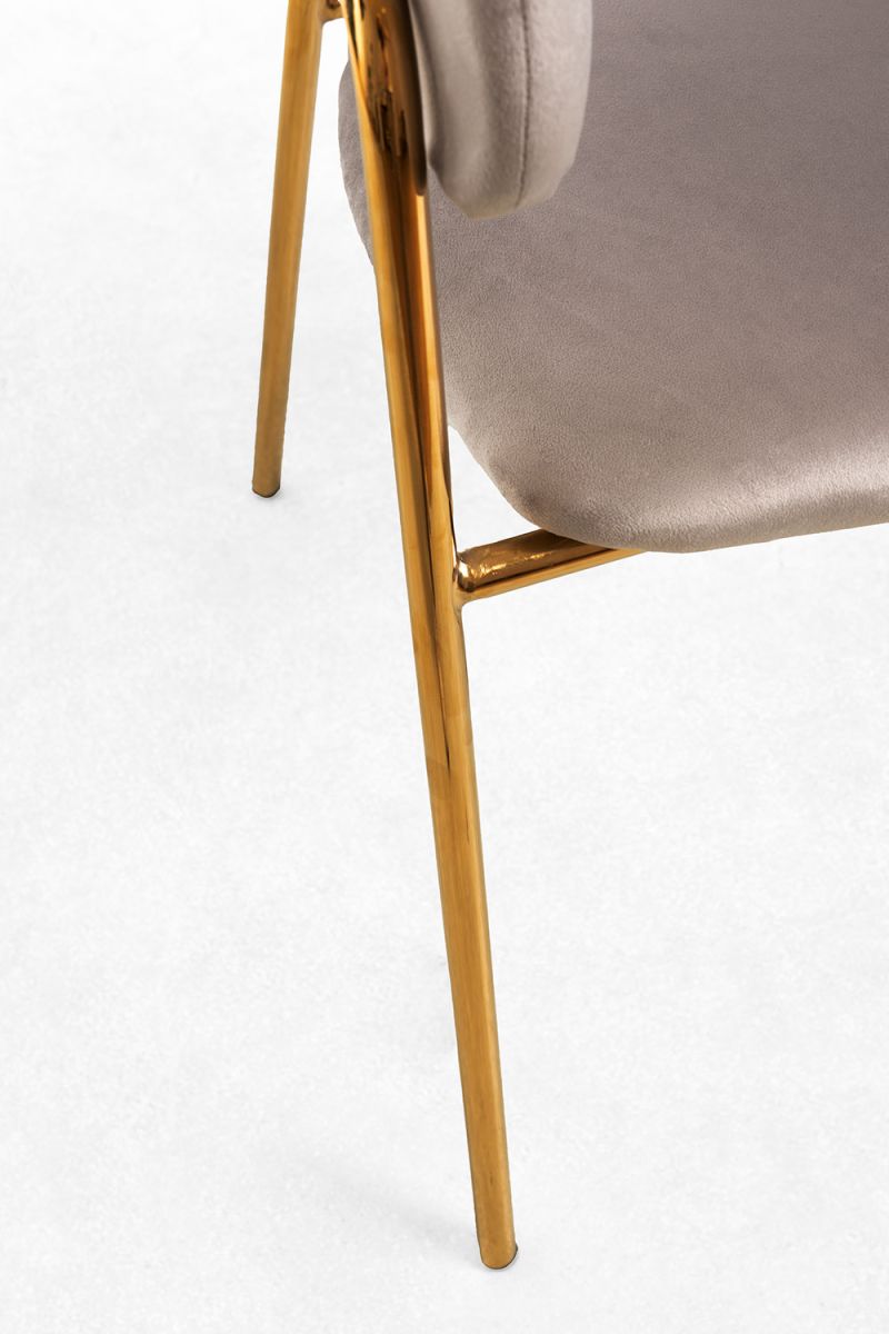 Cadeira Moniel Golden Veludo - Cinza escuro - 7