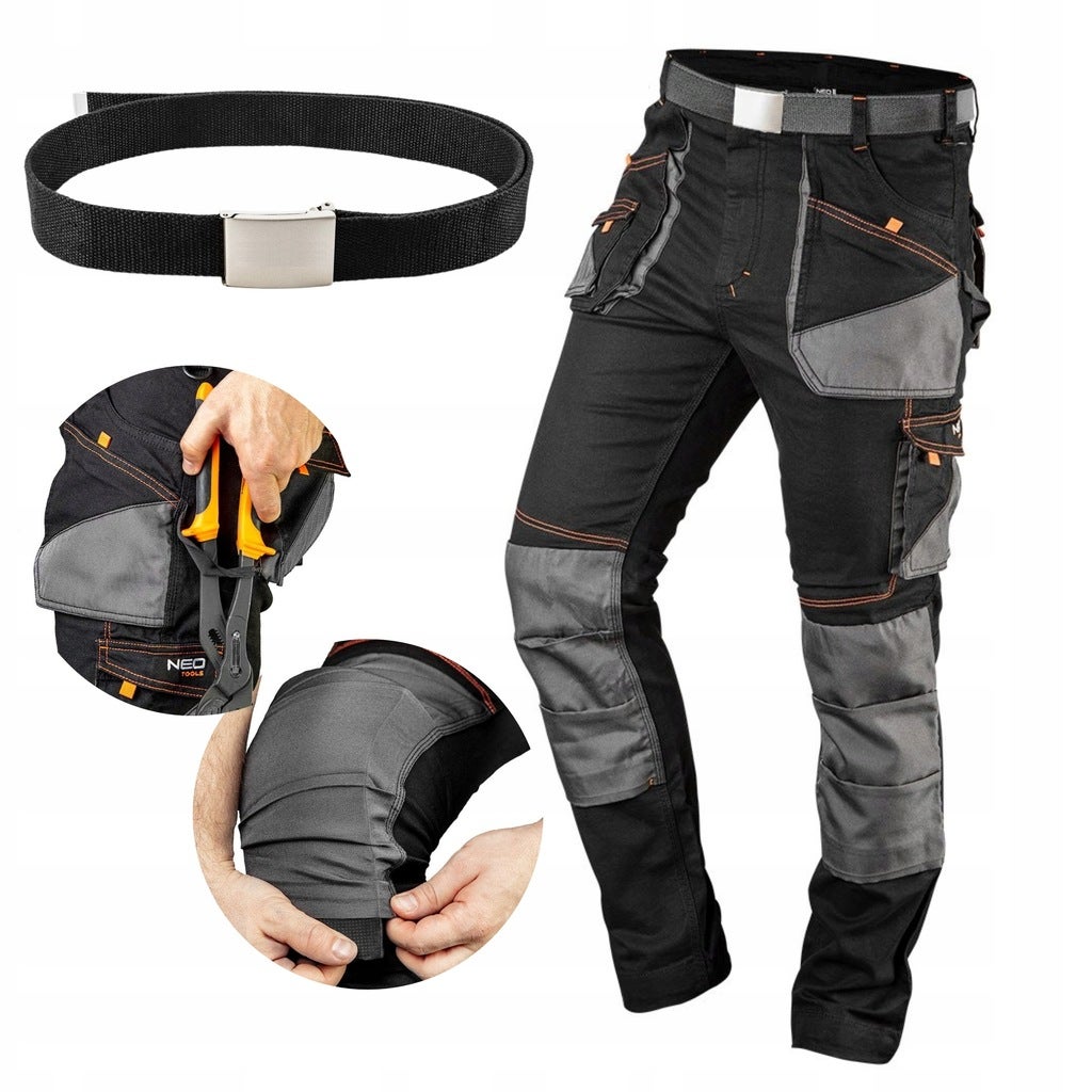 Spodnie robocze monterskie Neo Tools SLIM zwężane 81-238 r. S + PASEK