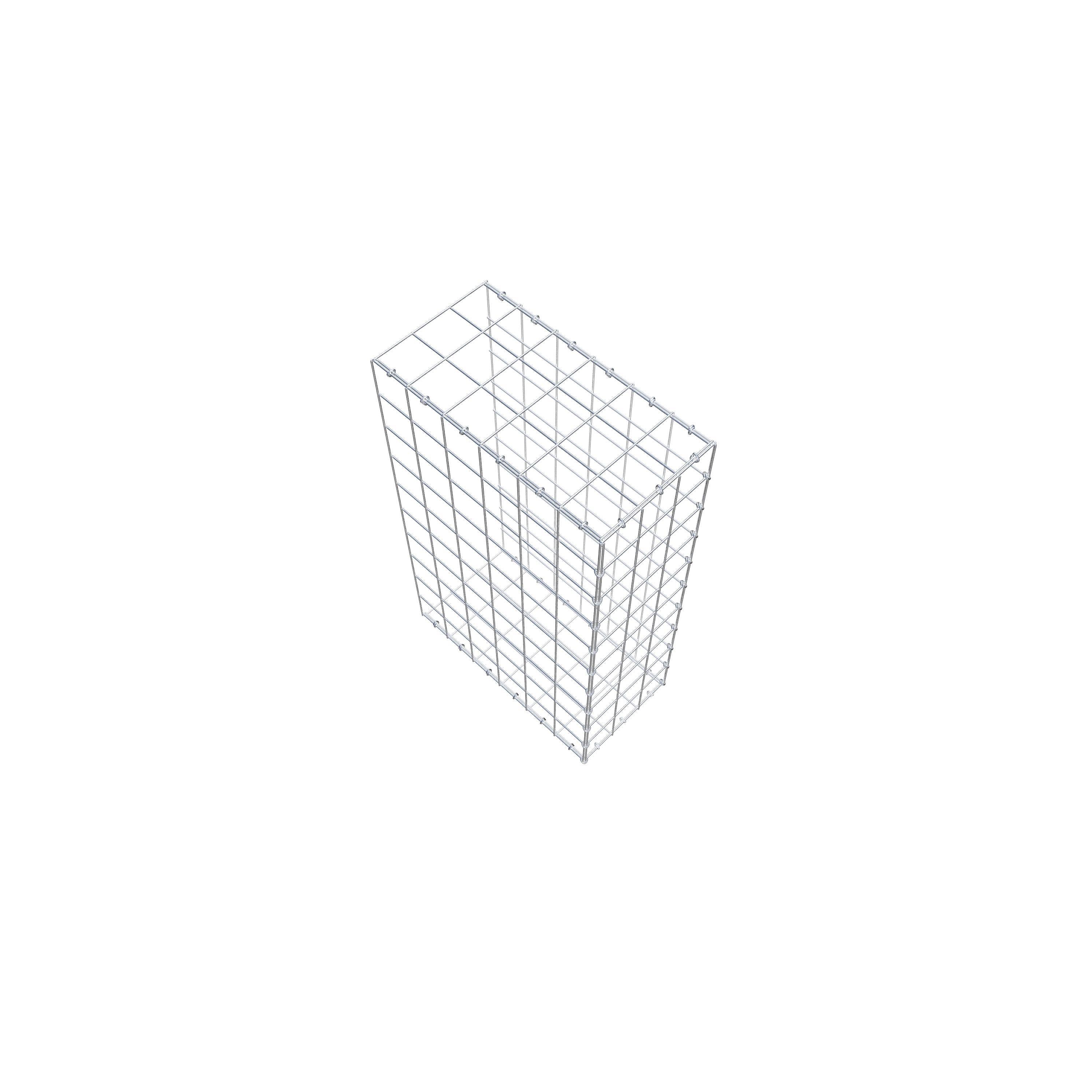 Gavión para alargar en acero galvanizado 100x60x30cm (LxAxP), malla 10 x 10cm, Anillo en C, sin rejilla frontal - 4