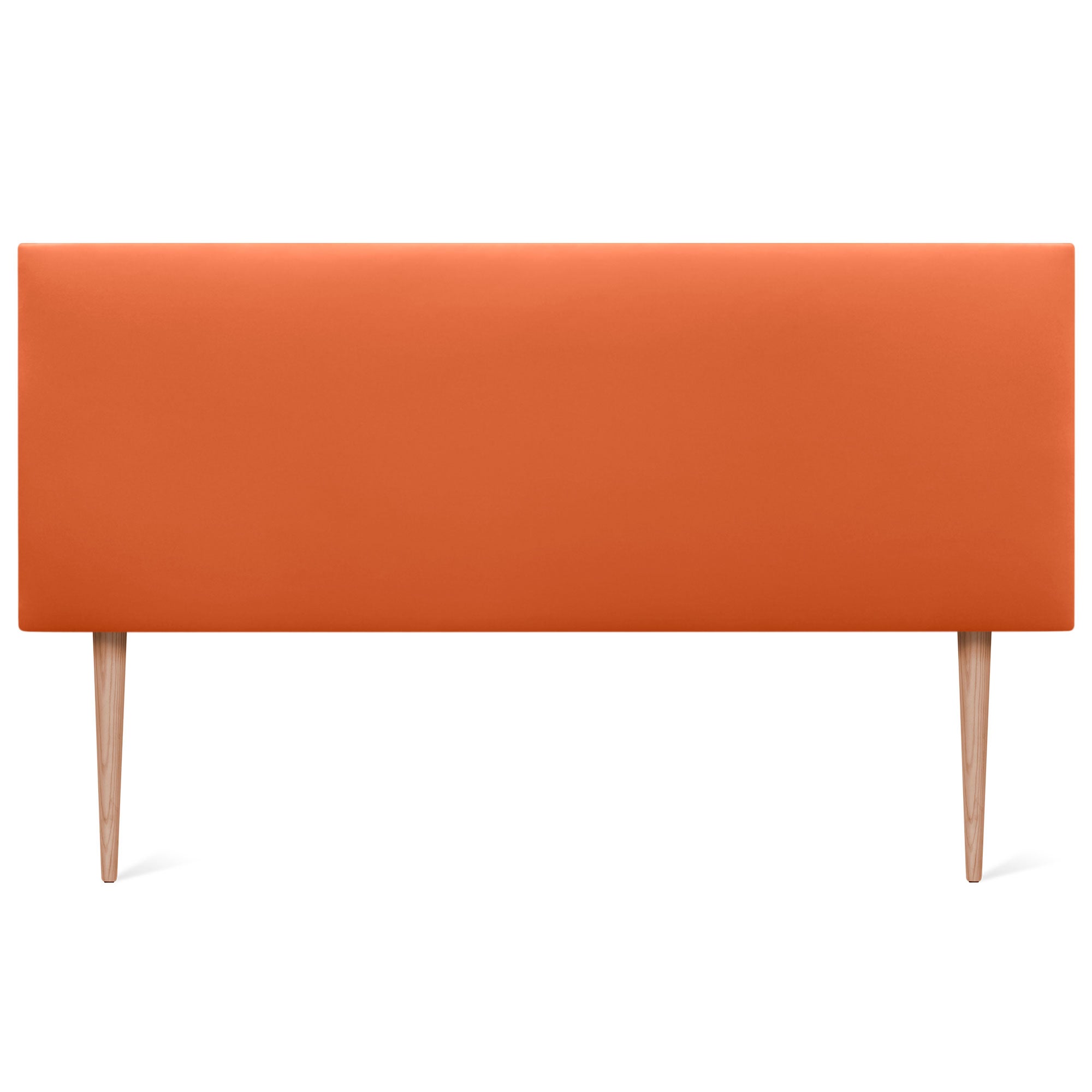 DHOME Cabecero de Polipiel Liso y con Patas cabeceros Cabezal tapizado Cama (Polipiel Naranja, 135cm (Camas 120/135/140)) - 3