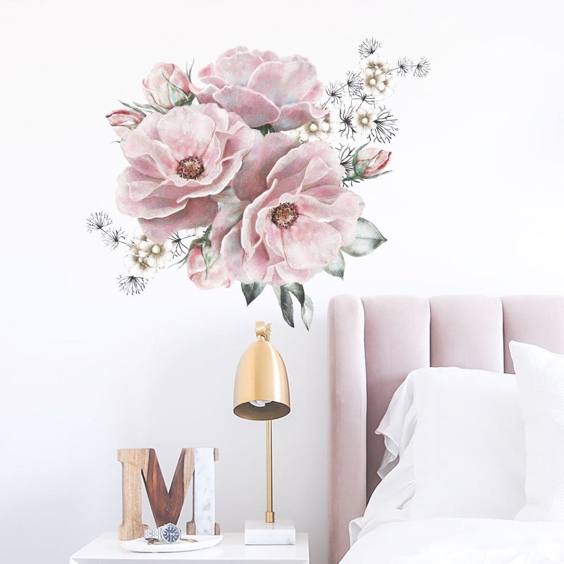Stickers Muraux Fleur de Pivoine, Stickers Muraux Vintage Fleur ...