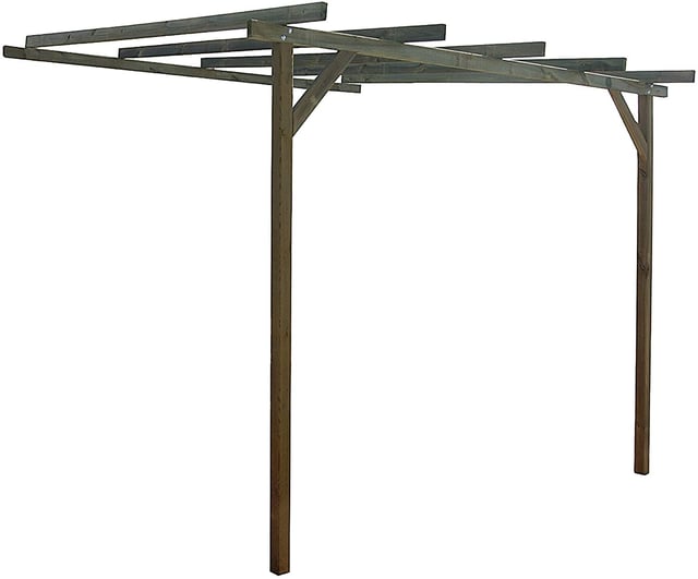 Pergola Addossata in Legno Gamma Kai Vidahuerto – 240x240x240 cm a 270 cm