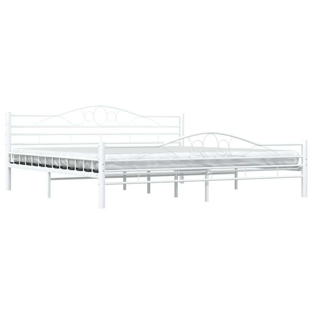 Maison Exclusive - Estrutura de cama 200x200 cm metal branco - 3