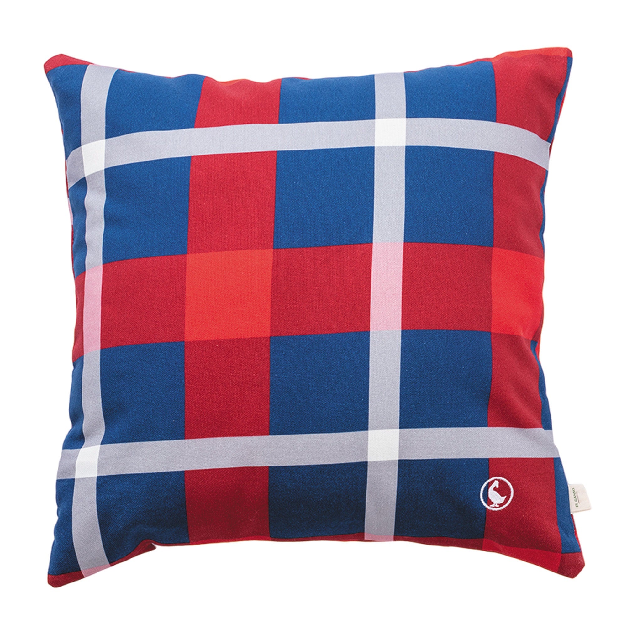 Coussin carré en popeline de coton Willow chocolat