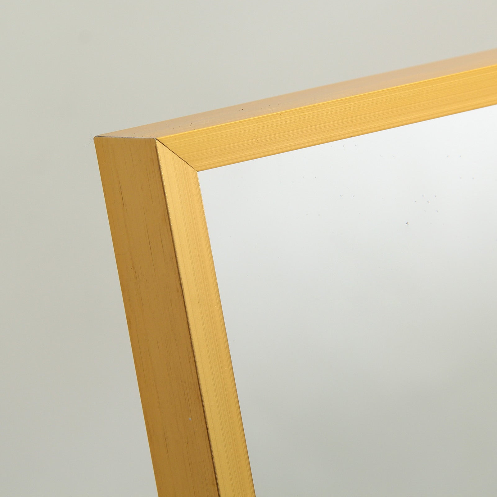 Miroir de Sol 162 x 53 cm, Pleine Longueur avec Cadre en Aluminium, Grand Miroir Mural Moderne à Poser ou à Suspendre Miroir sur Pied, Or - 9
