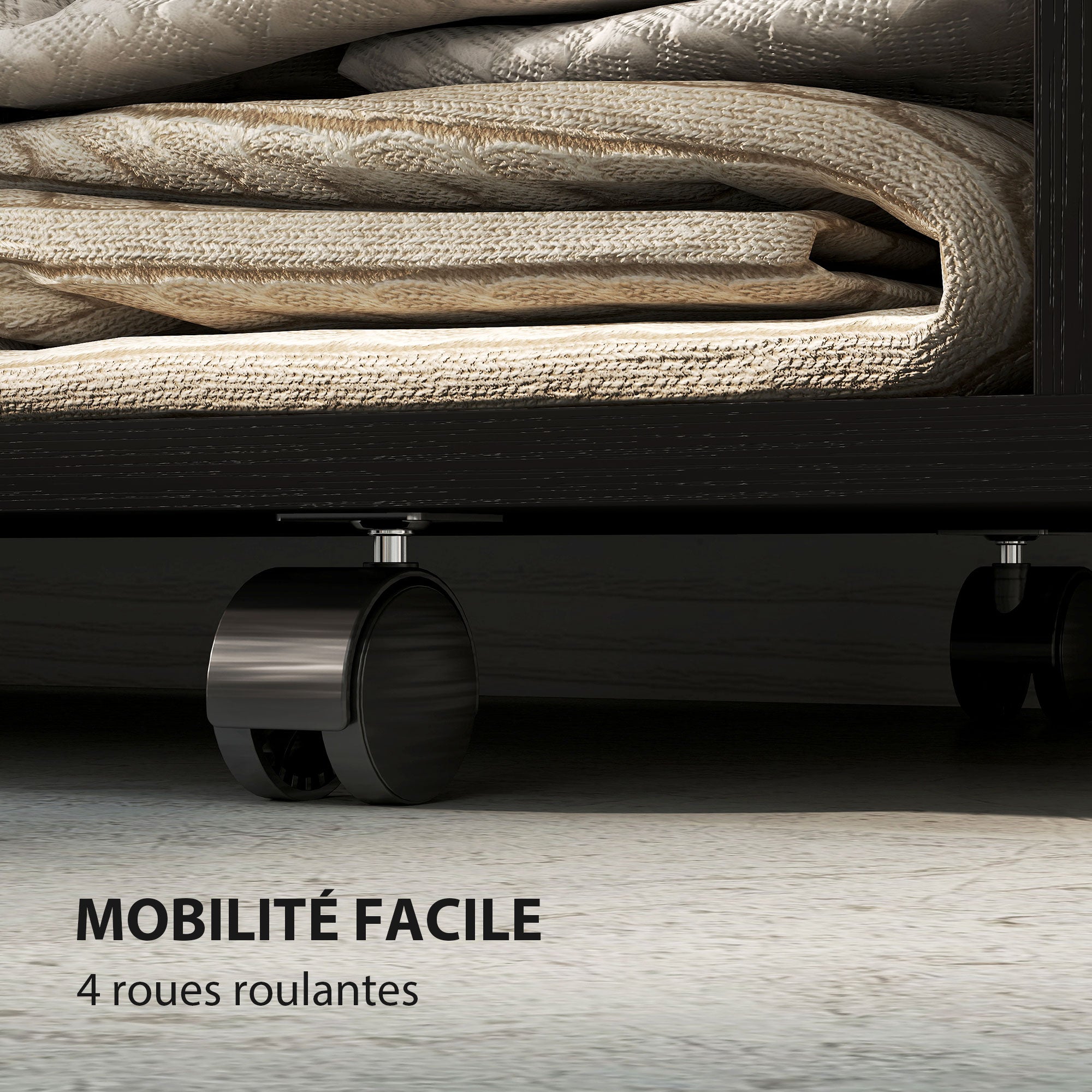 Armoire de vêtement mobile panneau de particules HOMCOM - 5