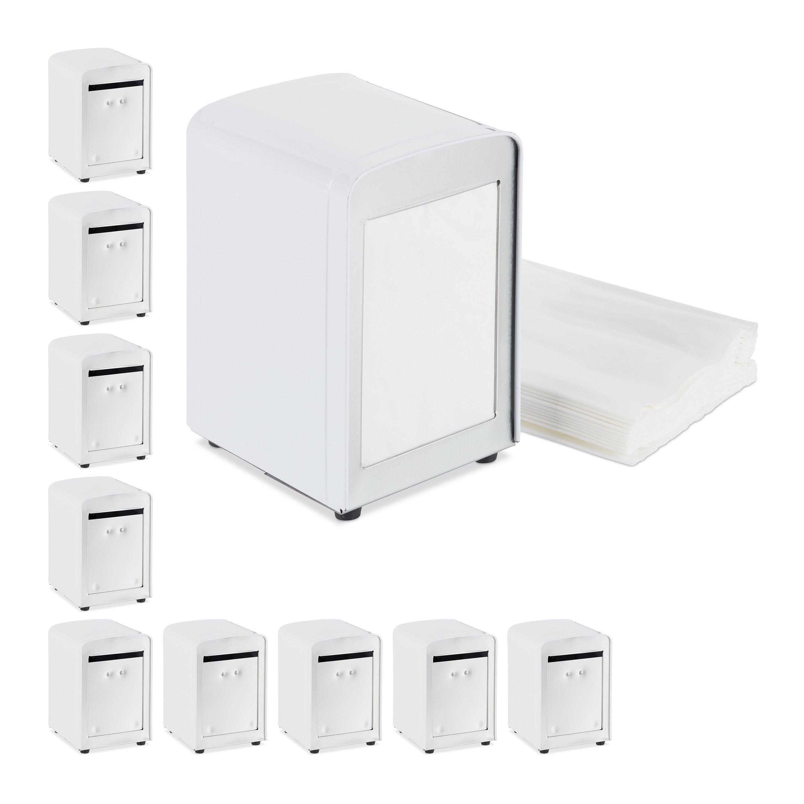 Portatovaglioli Da Bar Retr&ograve; - 10 Pezzi Argentati | Per Caff&egrave;, Gelaterie E Bistro