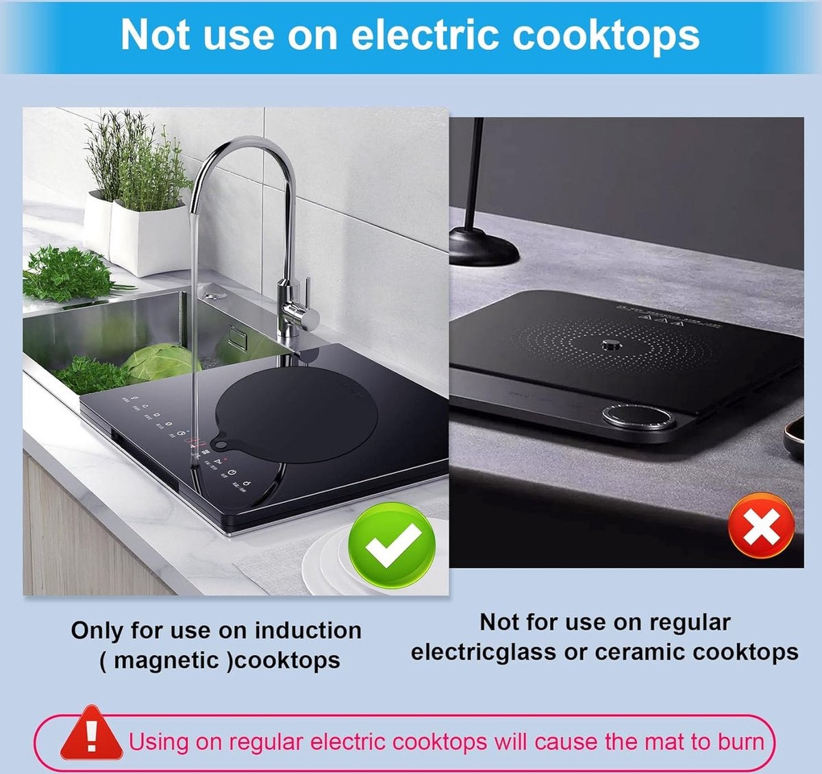 4 Tappetini Protezione Piano Induzione - Silicone, Antiscivolo, 22cm E 24cm, Effetto Termocromico - Foto 6