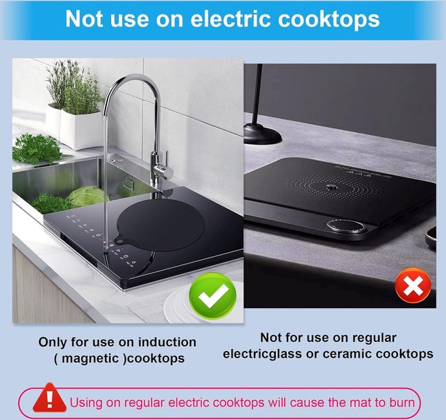 4 Tappetini Protezione Piano Induzione - Silicone, Antiscivolo, 22cm E 24cm, Effetto Termocromico - Foto 6