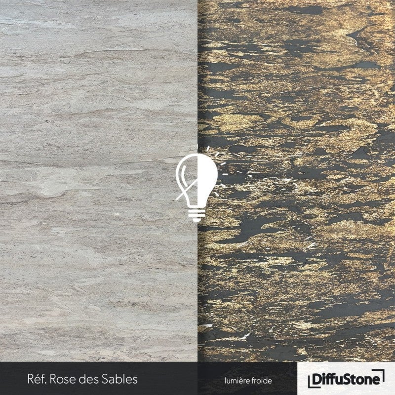 Rose Des Sables - TRANSLUCIDE - Feuille de Pierre DiffuStone -1220x2440mm - 4
