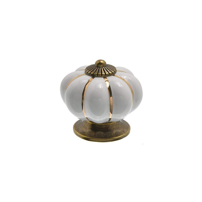 Bouton De Meuble En Céramique Freak Scene, Rond, Blanc Marbré, K-014-03-02, Neuf