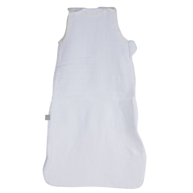 Gigoteuse Bébé Sans Manches - 100% Gaze de Coton Doux avec Zip Latéral_ - 70x40 cm - Blanc