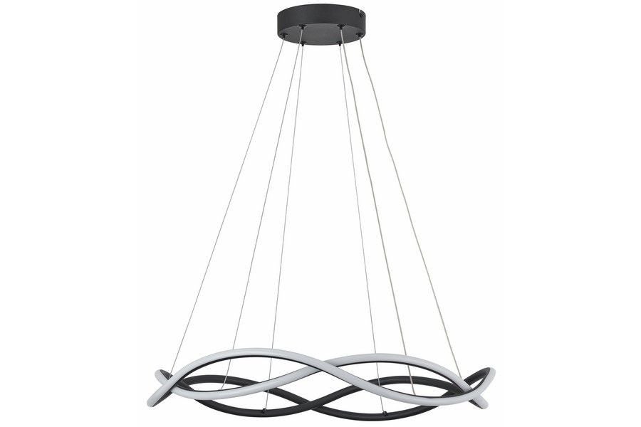 Lampa wisząca Amira czarna LED 24W 3000 / 3500 / 4000K 3840lm nowoczesna wym: 120 x 60 x 60 cm metal Reality