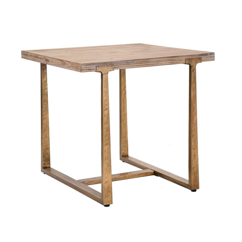 Stół kwadratowy 80x80cm z drewna i metalu w stylu industrialnym Ankara