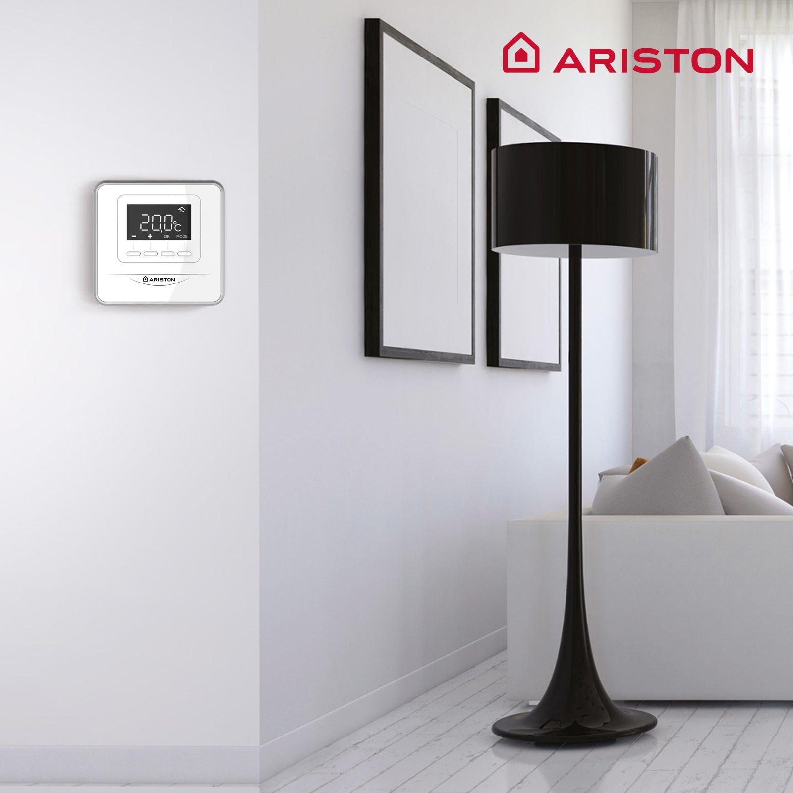 Termostato Inalambrico, Ariston, Cube RF, Blanco, Compatible con la App Ariston Net, Necesario Receptor RF - 2