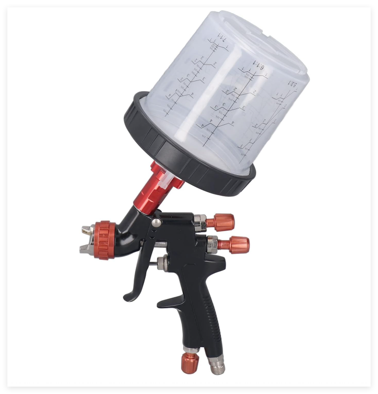 Pistolet pulvérisateur professionnel LVLP, buse 1,8 mm, 600 ml