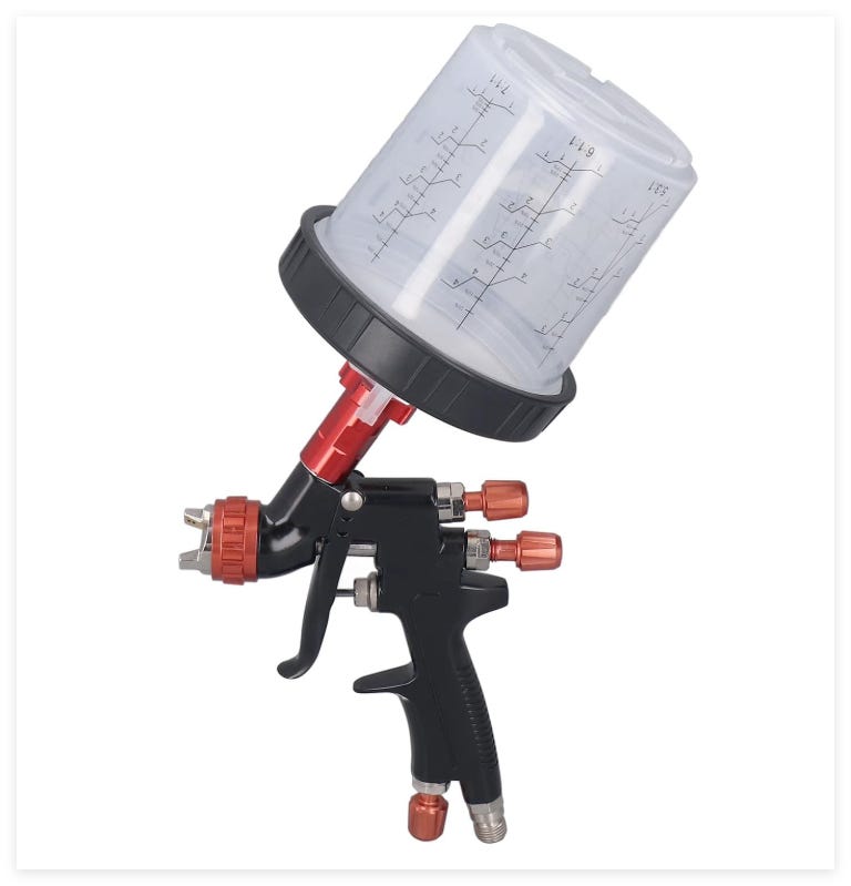 Pistolet pulvérisateur professionnel LVLP, buse 1,8 mm, 600 ml Pistolet pulvérisateur professionnel LVLP, buse 1,8 mm, 600 ml