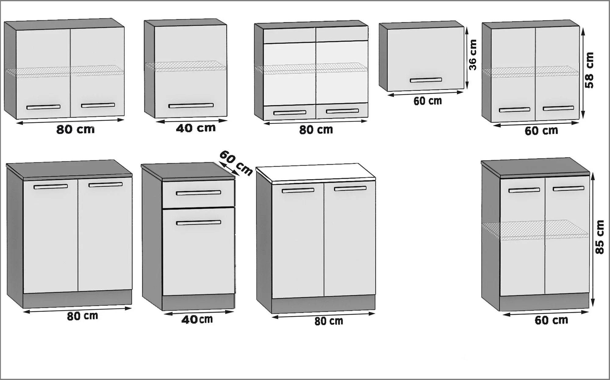 BELINI Cuisine Equipee Complete ITALIA 3 - 320 cm. Cuisine avec Plan de Travail, Blanc Mat - 5