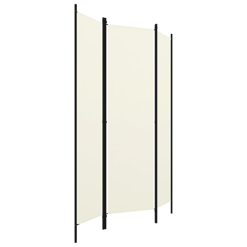Paravent | Cloison de séparation | Séparateur 3 panneaux Blanc crème 150x180 cm164141 - 3