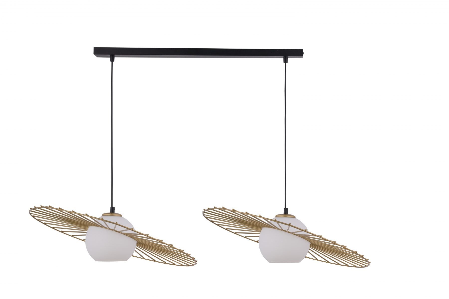 Lampa wisząca Sol czarno-złota-biała 2xE27x15W dekoracyjna wym: 70 x 100 x 50 cm metal SIGMA