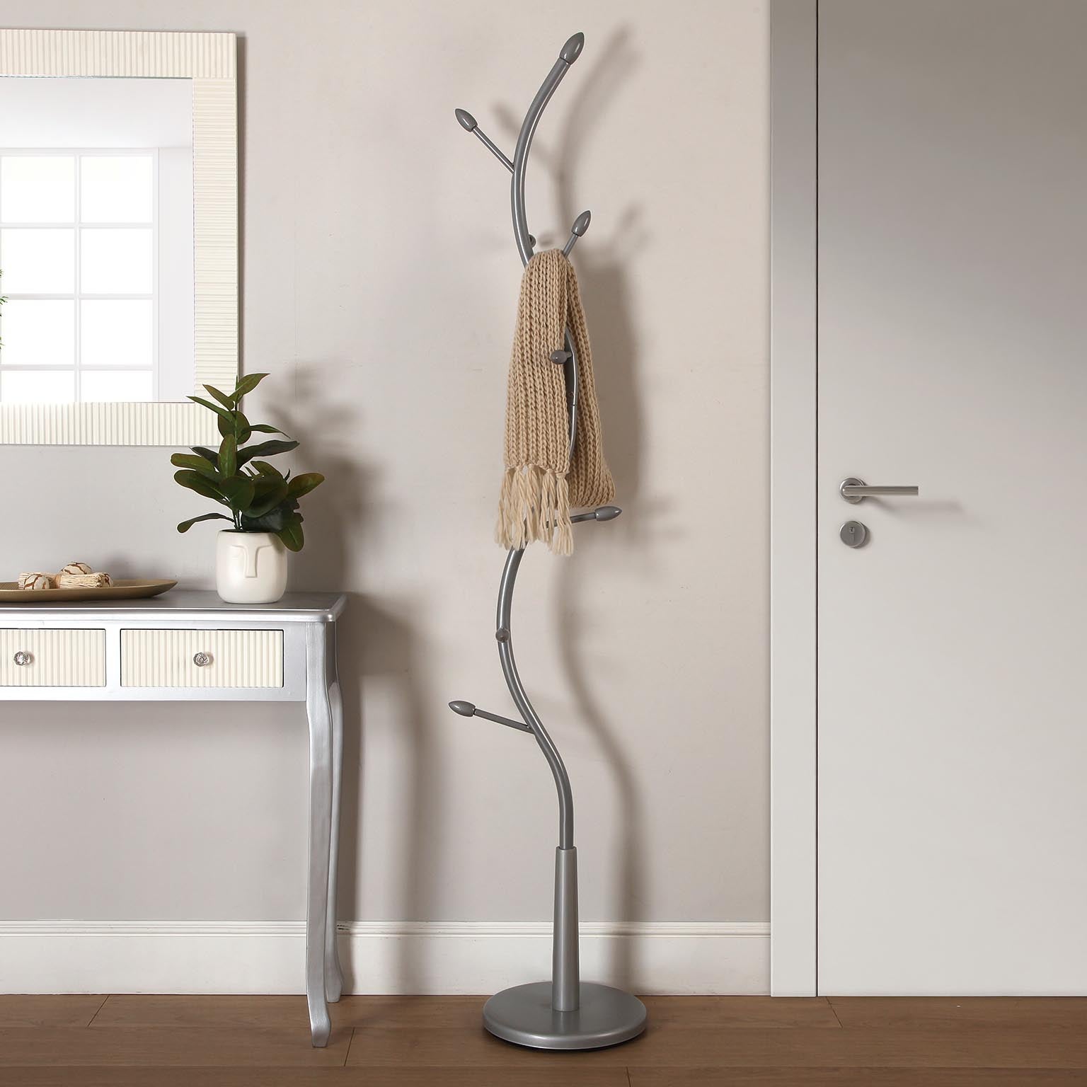 Versa Swindon Perchero de Pie de Estilo Minimalista, Gris