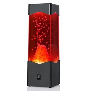 Diealles Shine Lampada lava per bambini, 16 colori vulcano lavica rossa con telecomando, lampada lava LED per regali di Natale bambini, decorazione per la casa