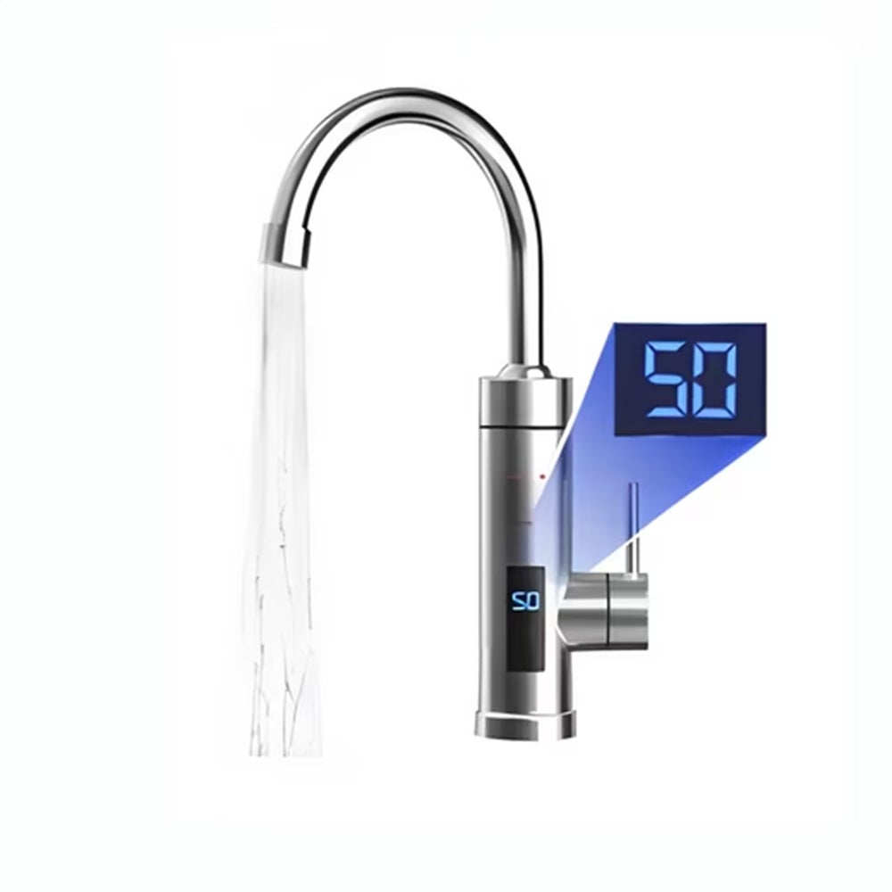 Rubinetto Elettrico Riscaldato con Display LED, Temperatura Regolabile, Riscaldamento Ultra Veloce, Rotazione 360°, Acciaio Inox 304 - 7