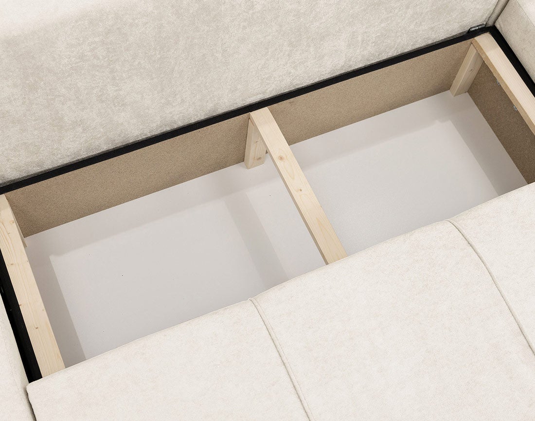 Canapé panoramique 7 places En U en Tissu Beige - NICOLE - Best Mobilier - 5