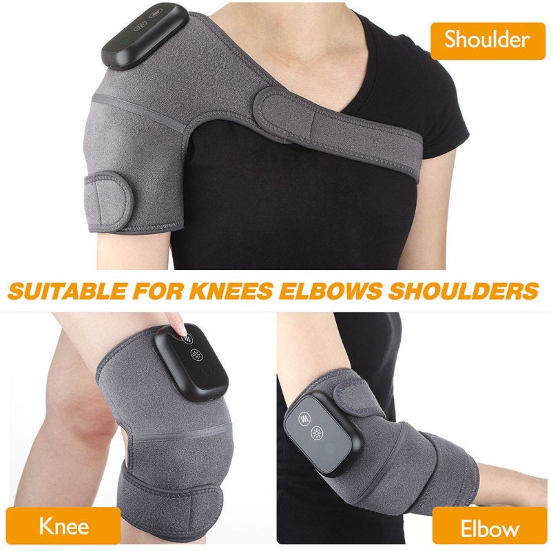 Genouillère chauffante sans fil, soulagement des douleurs articulaires, arthrite, crampes, vibrations électriques, 3 niveaux de chaleur réglables - 6