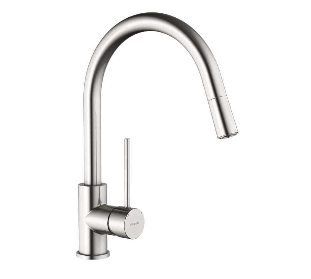 Genebre  Frv61207 44 Tau Grifo Monomando Fregadero Caño Extraíble Acab Inox , Leroy Merlin