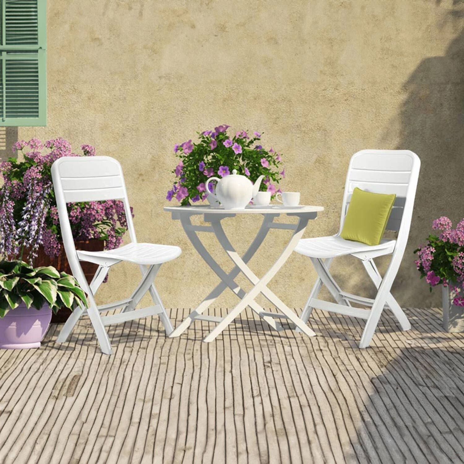 Pack 2 Chaises Pliantes Bliss Blanches 52x40x82cm Thinia Home - 5