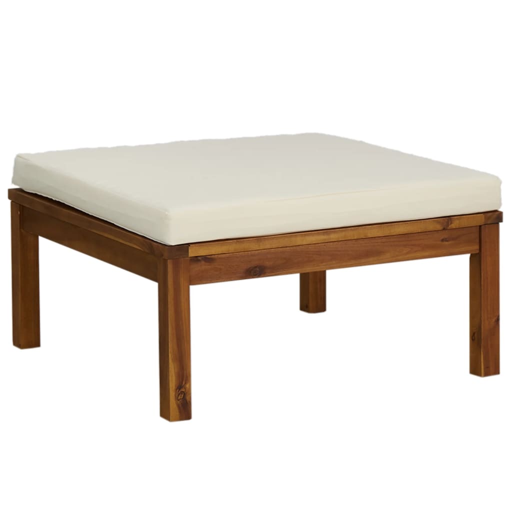 Salon bas de jardin en bois Beige 3 personnes - 6