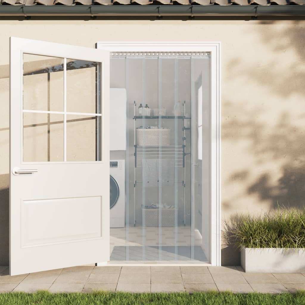 Tira de cortina para puertas pvc transparente 300x2,6 mm 10 m cfw65190