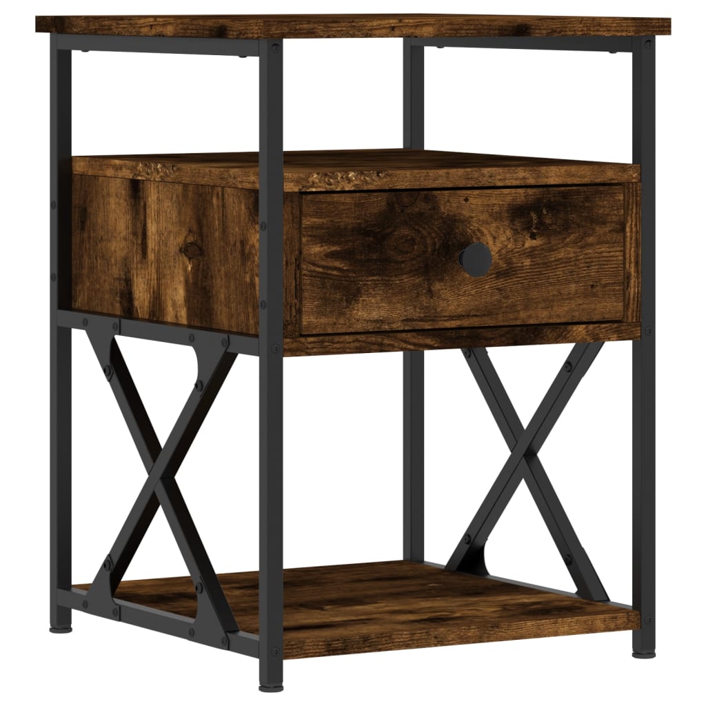 Maison Exclusive - Table de chevet chêne fumé 40x42x55 cm bois d'ingénierie - 2