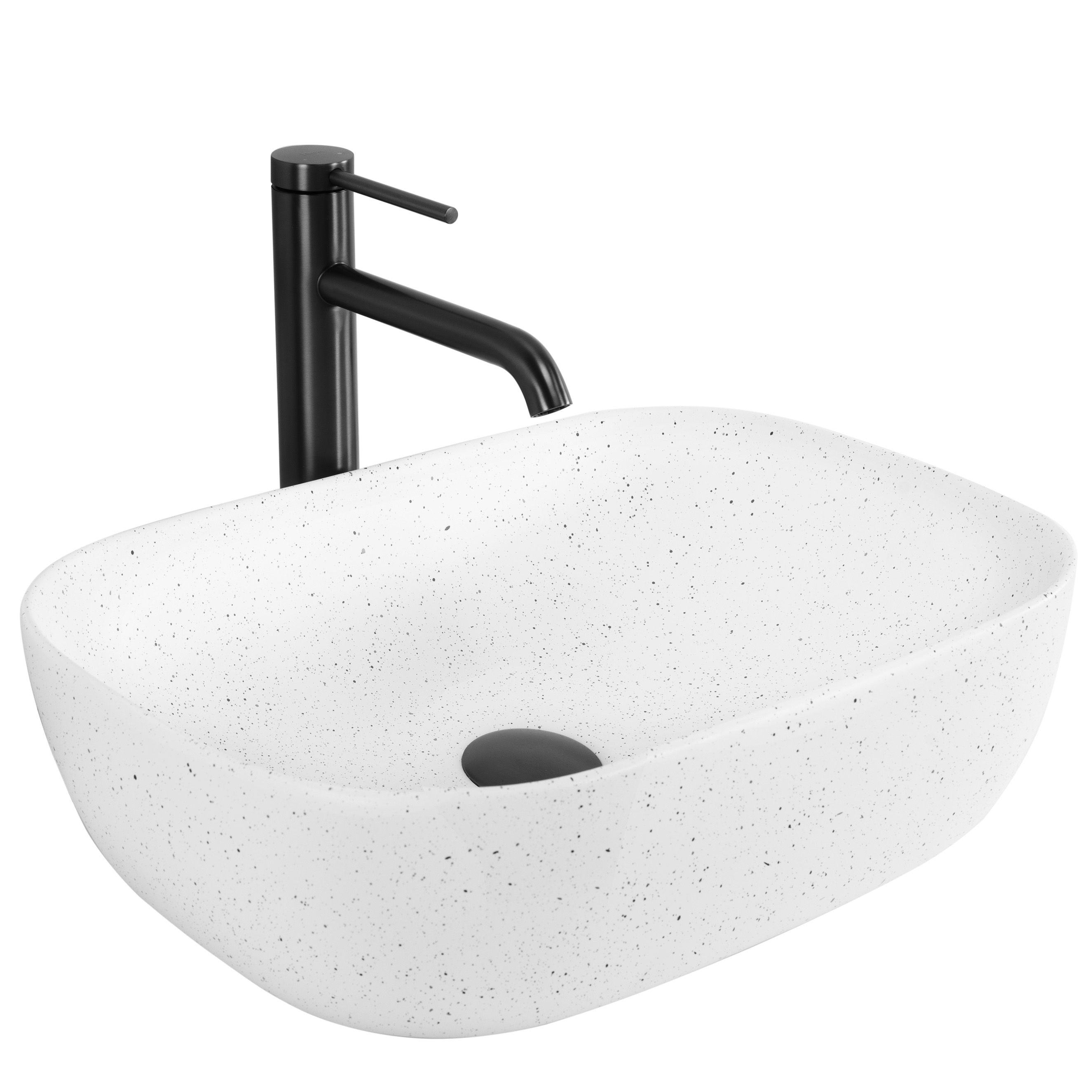 Umywalka Nablatowa Rea Belinda Warm Imitacja Kamienia 46,5 X 33