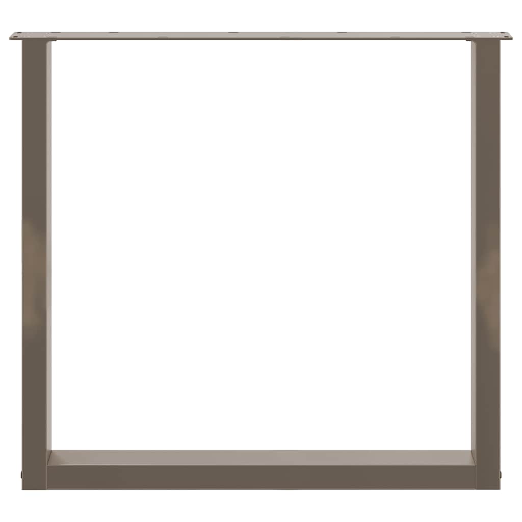 Pieds de table à manger en U 2 pièces Acier naturel 80 x (72-73) cm Acier vidaXL - 5