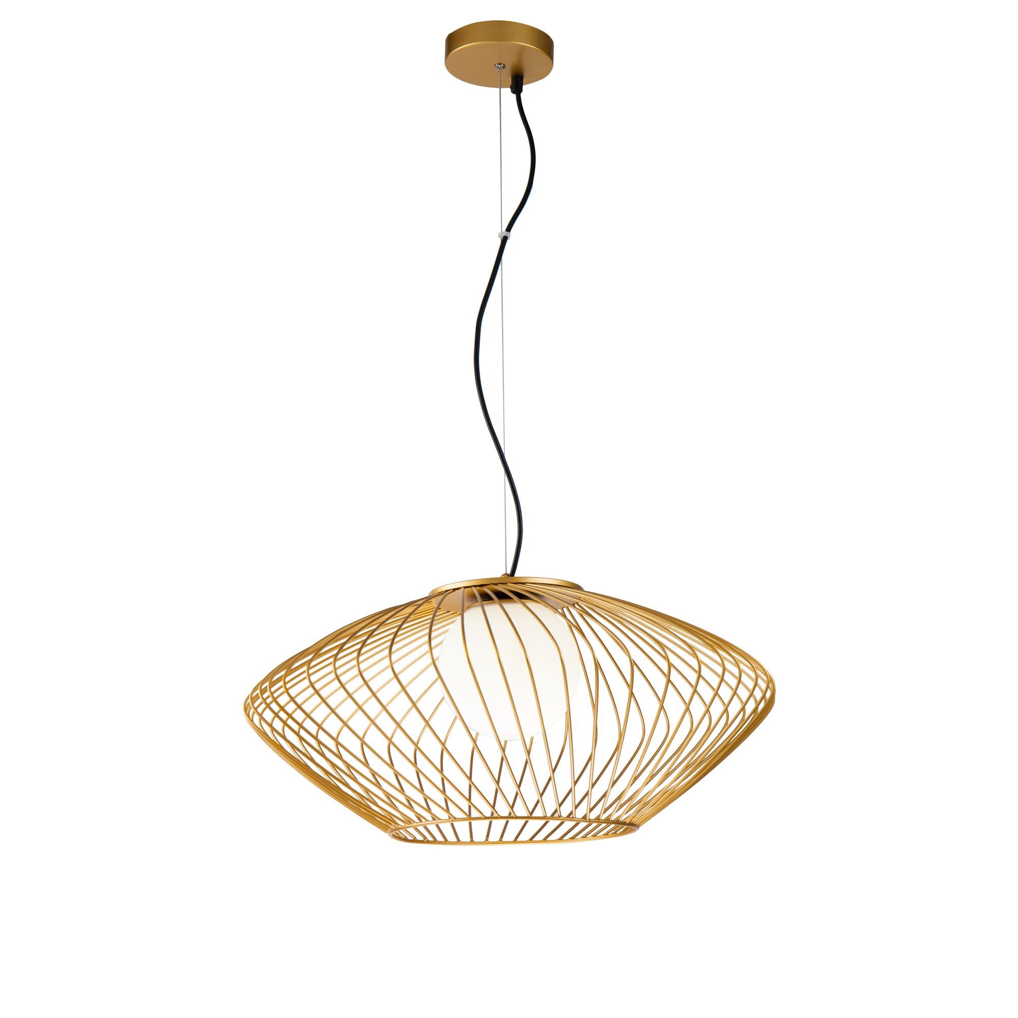 Lampa wisząca Plec mosiężno-złota 1xE27x60W wym: 177 x 52 x 52 cm metal Maytoni