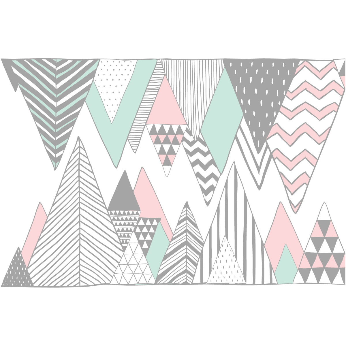 Adesivo montagna scandinavo virunga - Sticker adesivo - adesivi murali - 100x150cm - 4