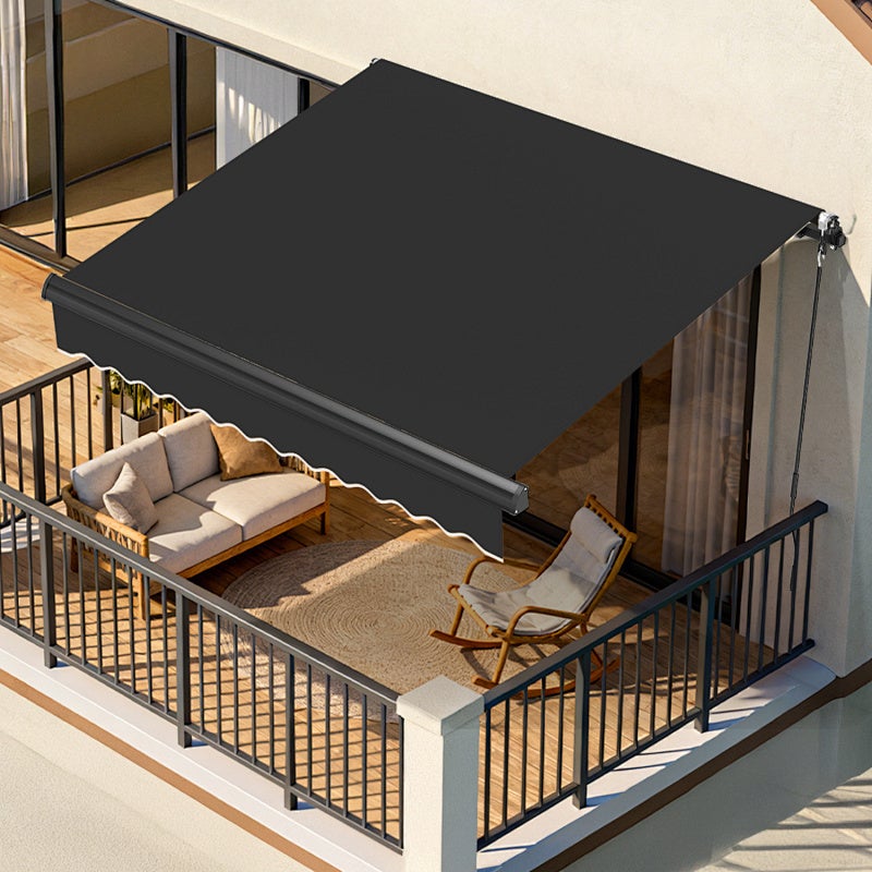 Store Banne mural articulé Store Électrique Rétractable Protection UV50+ 2,5x2 m Aluminium Cadre Anthracite Utilisation Extérieure - 7
