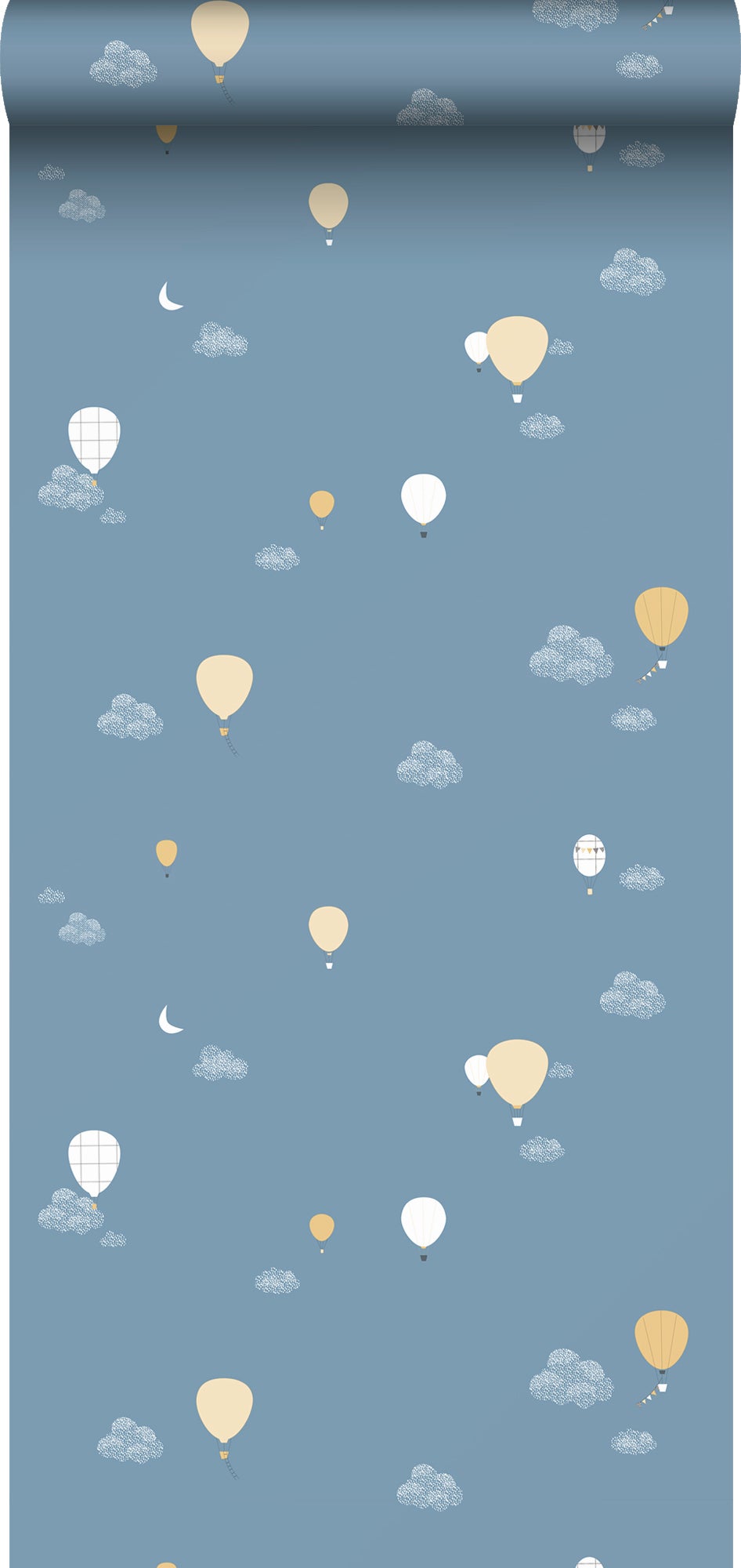 Tapeta ciemnoniebieskim - 53 cm x 10 m - SANDERS &amp; SANDERS