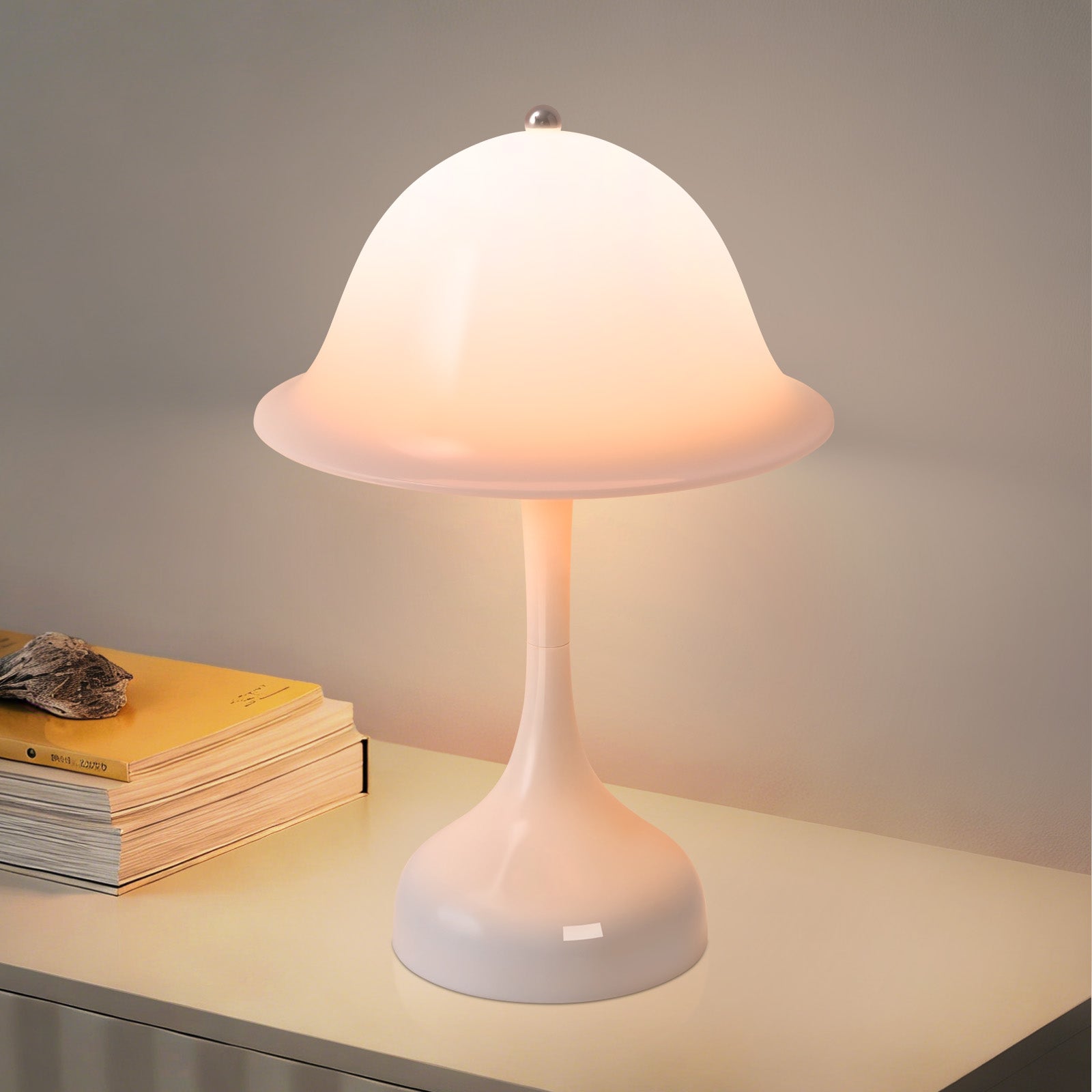 ZMH Lampa stołowa, lampka nocna, LED, ściemnialna, ładowana przez USB, do sypialni - 3