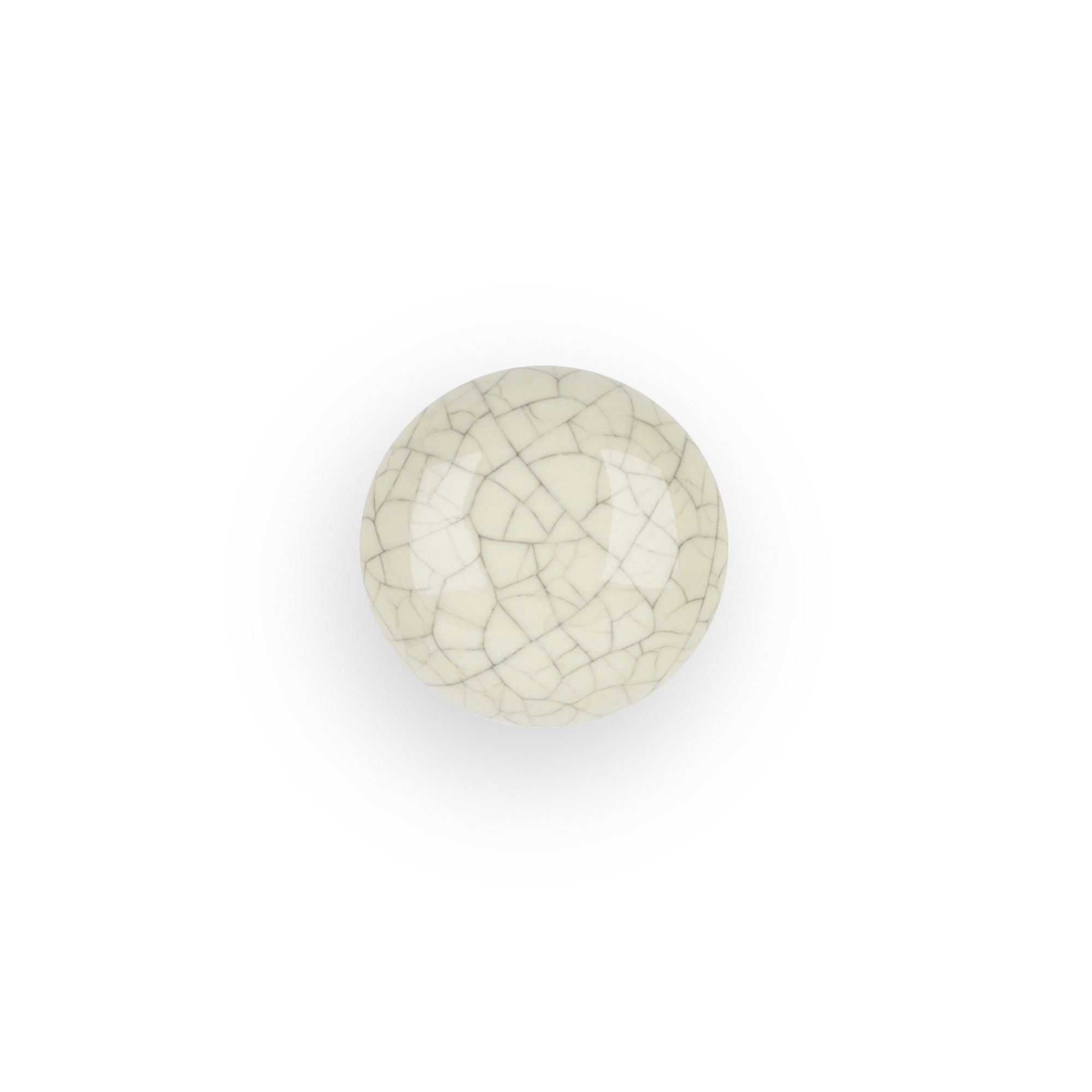 Bouton de meuble | Style classique | En porcelaine - Zamak | Finition cuir ancien - craquelure | Dimensions 30*30*27mm | Système de fixation vissé | - 2