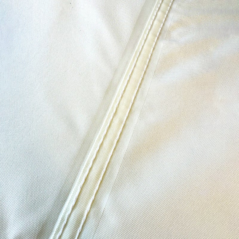 Voile d'ombrage 4 x 4 x 5,66 m imperméable 220g/m² Haute densité - Tissu déperlant - Beige crème - 6