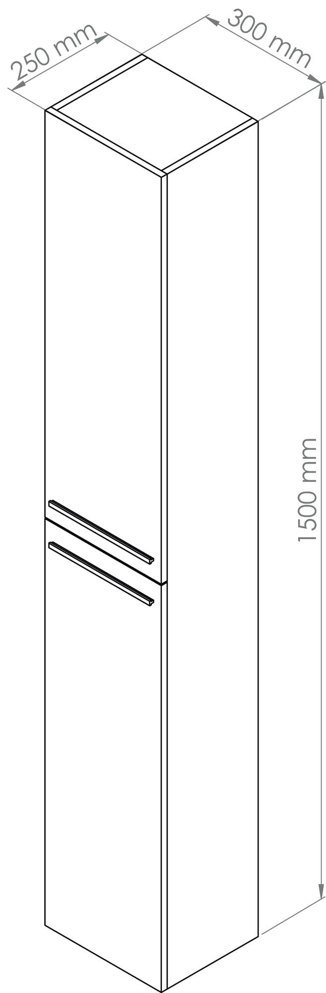 ONDEE - Columna suspendida colecciÛn ARUBA - Entregado en kit - Ancho 30cm - lacado blanco - 7
