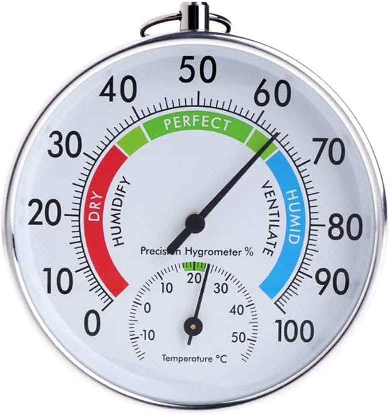 Termometr wewnętrzny zewnętrzny okrągły kształt temperatura ogród higrometr tester komfortowy miernik pogody wilgotności